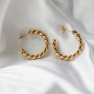 Braid Earrings (Hoops)