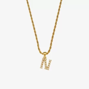 Letter N Pearl Necklace
