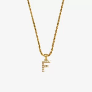 Letter F Pearl Necklace