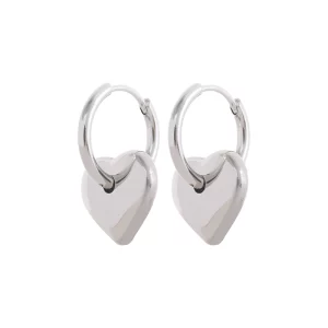 Silver Heart Earrings