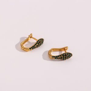 Green Snake Earrings