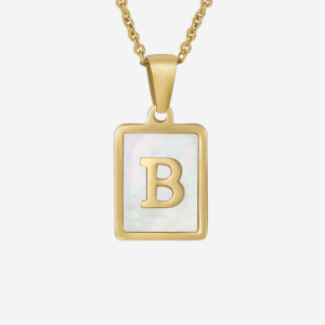 Letter B Nacar Necklace