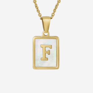 Letter F Nacar Necklace