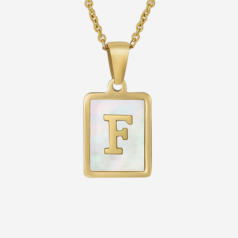 Letter F Nacar Necklace
