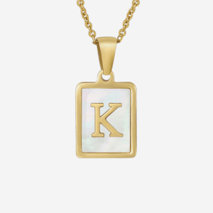 Letter K Nacar Necklace