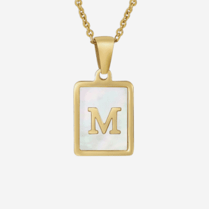 Letter M Nacar Necklace