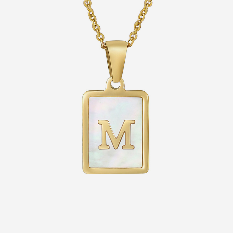 Letter M Nacar Necklace
