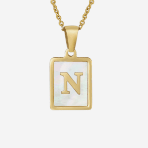 Letter N Nacar Necklace