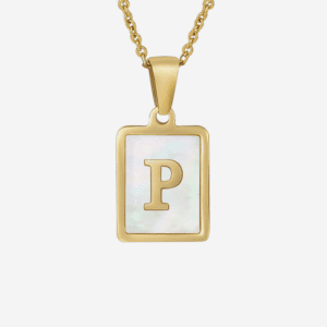 Letter P Nacar Necklace