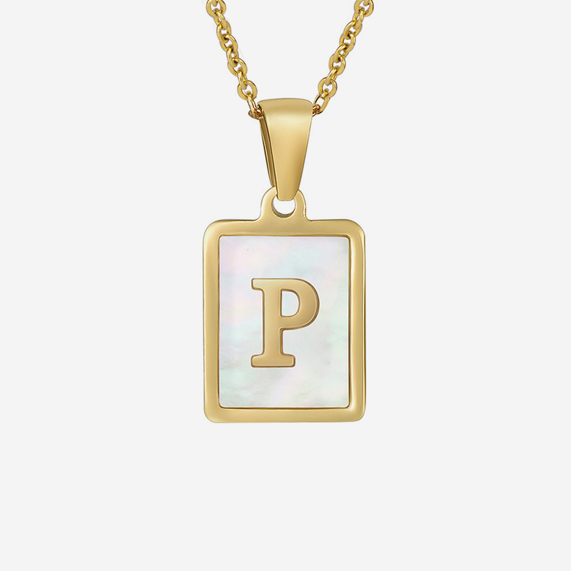 Letter P Nacar Necklace