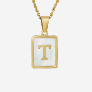 Letter T Nacar Necklace
