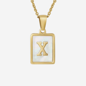 Letter X Nacar Necklace