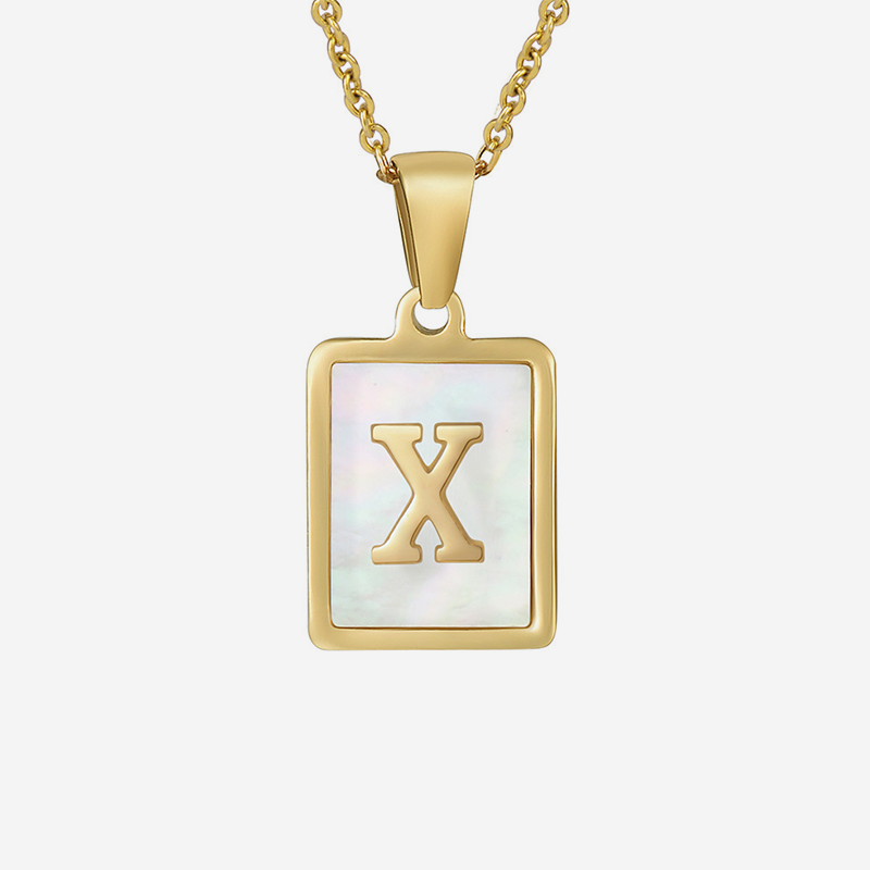 Letter X Nacar Necklace