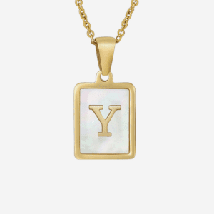 Letter Y Nacar Necklace